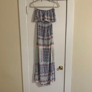 Cotton On Strapless Cut Out Back Maxi Dress Small
